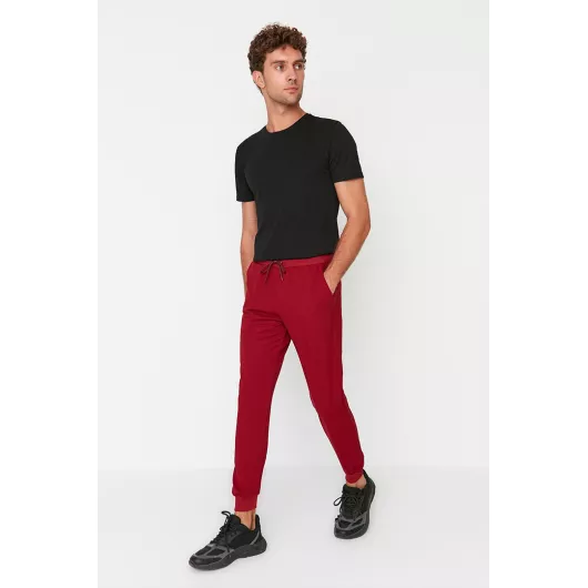 Спортивные штаны TRENDYOL MAN, Цвет: Бордовый, Размер: M