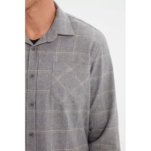 Рубашка TRENDYOL MAN, Цвет: Серый, Размер: S, изображение 4