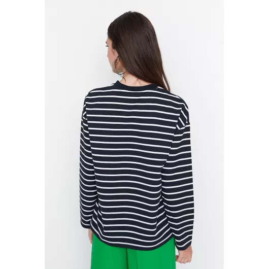 sweatshirt TRENDYOLMILLA, Color: Темно-синий, Size: M, 5 image