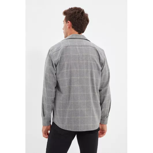 Рубашка TRENDYOL MAN, Цвет: Серый, Размер: S, изображение 5