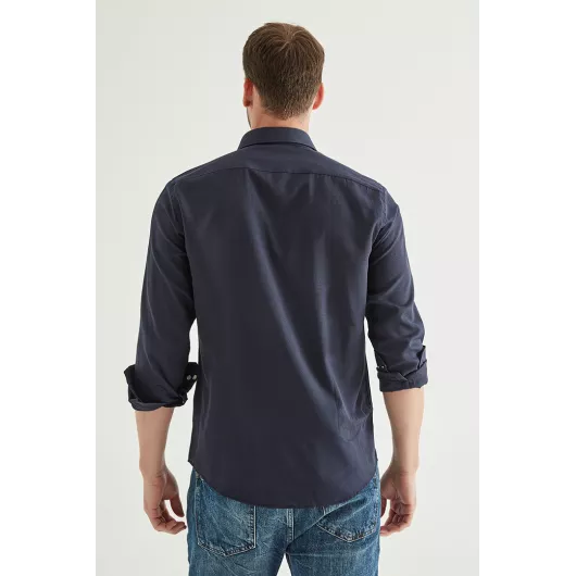 Рубашка D'S Damat, Цвет: Темно-синий, Размер: S, изображение 4