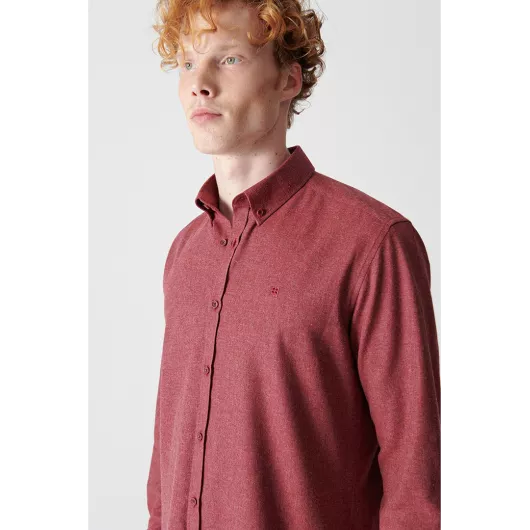 Рубашка AVVA, Цвет: Бордовый, Размер: L, изображение 2