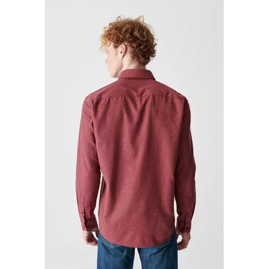 Рубашка AVVA, Цвет: Бордовый, Размер: XL, изображение 5