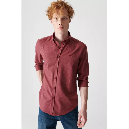 Рубашка AVVA, Цвет: Бордовый, Размер: 3XL, изображение 4