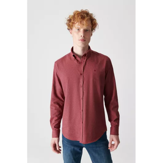 Рубашка AVVA, Цвет: Бордовый, Размер: L