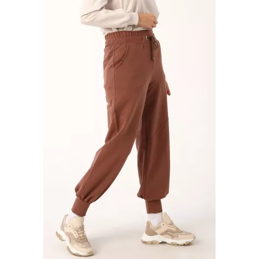 Спортивные штаны Allday, Цвет: Коричневый, Размер: S, изображение 4