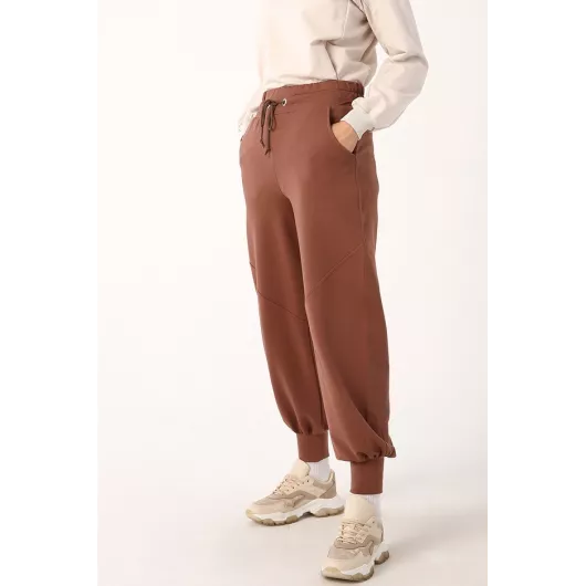 Спортивные штаны Allday, Цвет: Коричневый, Размер: S, изображение 3