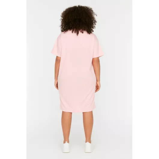 Платье Trendyol Curve, Цвет: Розовый, Размер: 3XL, изображение 5
