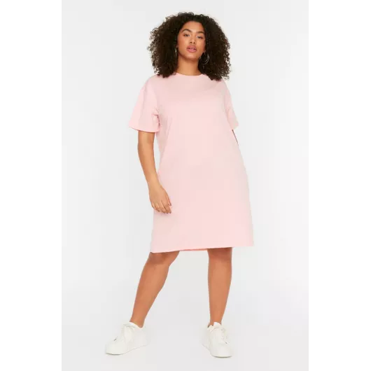 Платье Trendyol Curve, Цвет: Розовый, Размер: 3XL, изображение 3