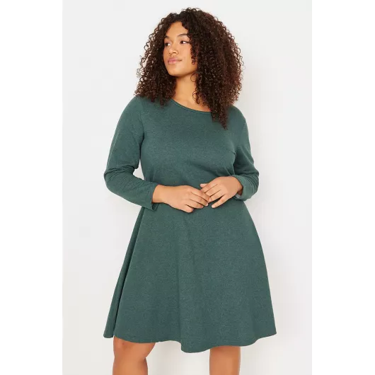 Платье Trendyol Curve, Цвет: Зеленый, Размер: 3XL