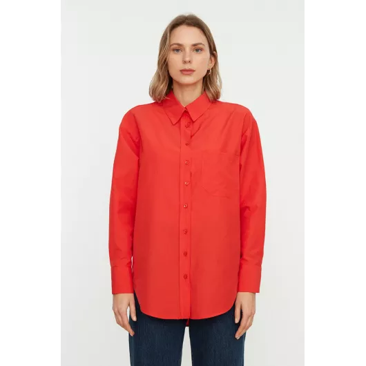 Рубашка TRENDYOLMILLA, Цвет: Красный, Размер: 36, изображение 3
