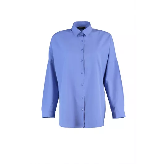 Рубашка TRENDYOLMILLA, Цвет: Голубой, Размер: 38, изображение 5