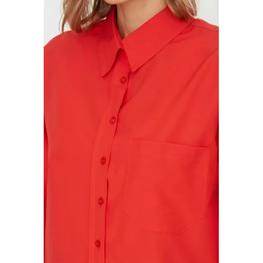 Рубашка TRENDYOLMILLA, Цвет: Красный, Размер: 38, изображение 5