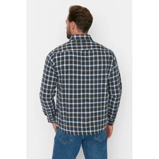 Рубашка TRENDYOL MAN, Цвет: Темно-синий, Размер: M, изображение 4
