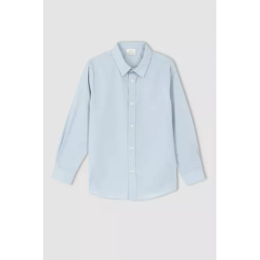Рубашка DeFacto, Цвет: Голубой, Размер: 9-10 лет, изображение 3