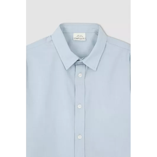 Рубашка DeFacto, Цвет: Голубой, Размер: 9-10 лет, изображение 4