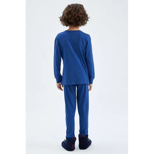 Пижамный комплект DeFacto, Цвет: Синий, Размер: 4-5 лет, изображение 5