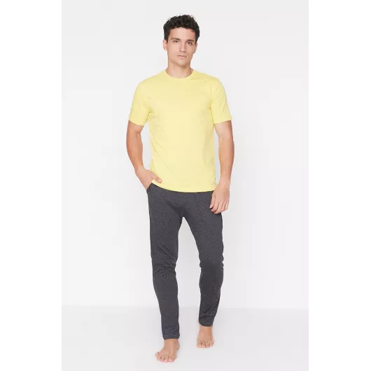 Пижамный комплект TRENDYOL MAN, Цвет: Желтый, Размер: S, изображение 3