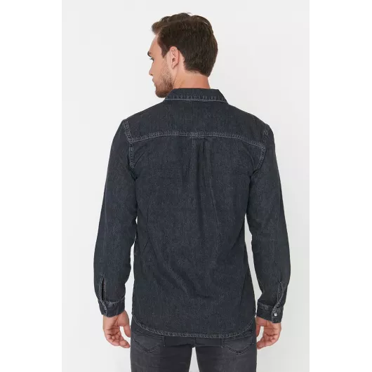 Джинсовая куртка TRENDYOL MAN, Цвет: Антрацит, Размер: M, изображение 5