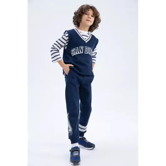 Спортивные штаны DeFacto, Цвет: Темно-синий, Размер: 9-10 лет