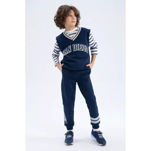 Спортивные штаны DeFacto, Цвет: Темно-синий, Размер: 7-8 лет, изображение 3
