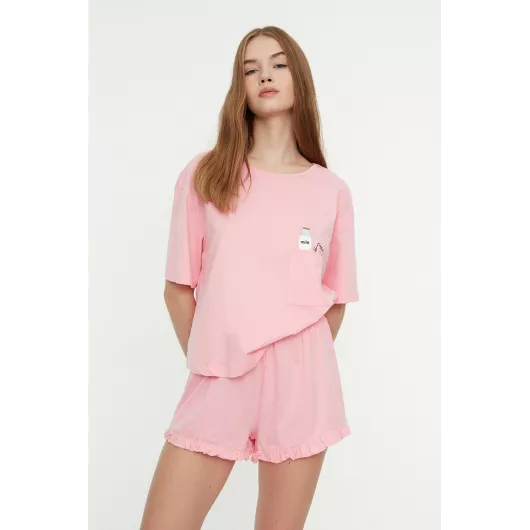 Пижамный комплект TRENDYOLMILLA, Цвет: Розовый, Размер: XL
