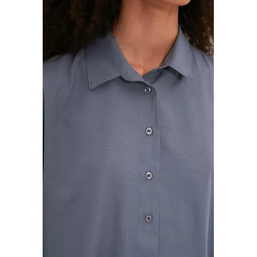Рубашка TRENDYOLMILLA, Цвет: Антрацит, Размер: 34, изображение 4