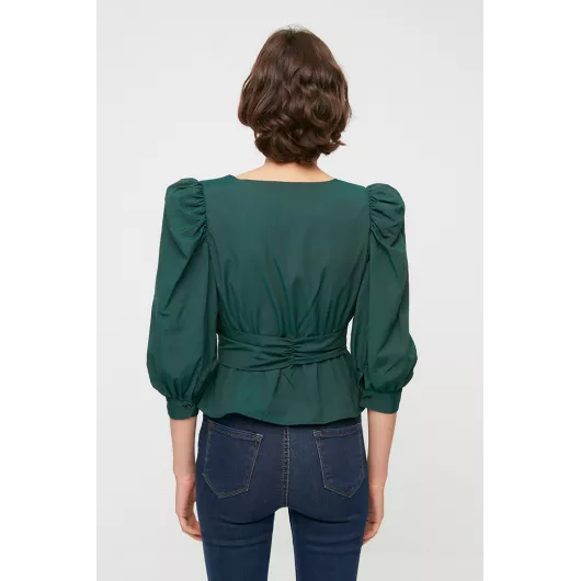 Блузка TRENDYOLMILLA, Цвет: Зеленый, Размер: 36, изображение 5