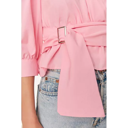 Блузка TRENDYOLMILLA, Цвет: Розовый, Размер: 42, изображение 4