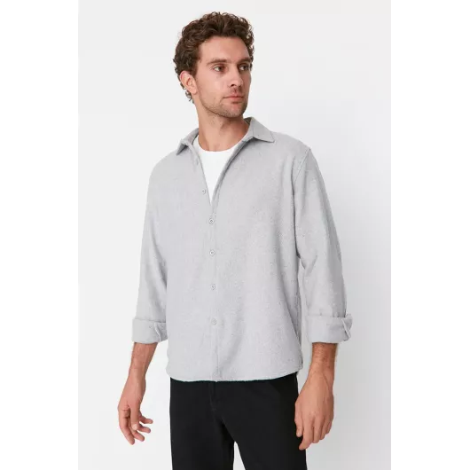 Рубашка TRENDYOL MAN, Цвет: Серый, Размер: XL, изображение 5