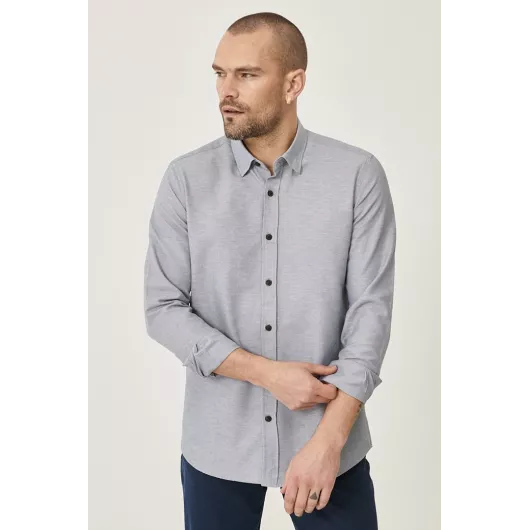 Рубашка ALTINYILDIZ CLASSICS, Цвет: Серый, Размер: XL, изображение 3