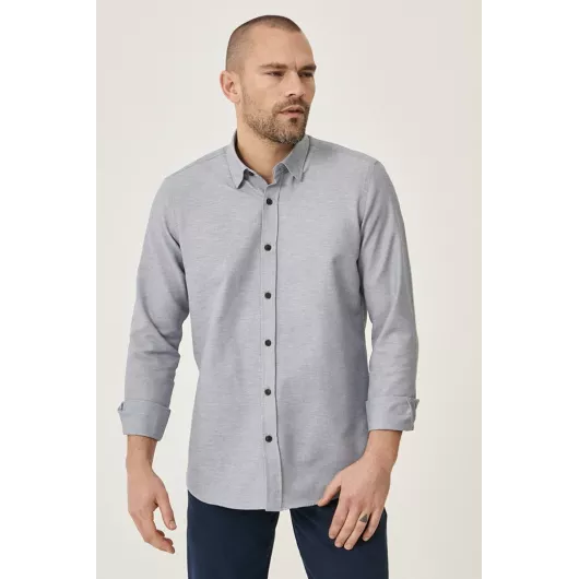 Рубашка ALTINYILDIZ CLASSICS, Цвет: Серый, Размер: XL
