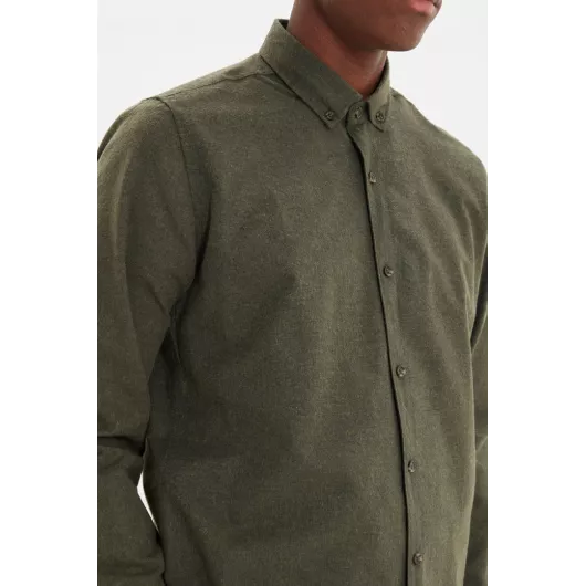 Рубашка TRENDYOL MAN, Цвет: Хаки, Размер: 2XL, изображение 4