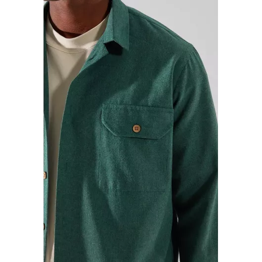 Рубашка TRENDYOL MAN, Цвет: Зеленый, Размер: S, изображение 4