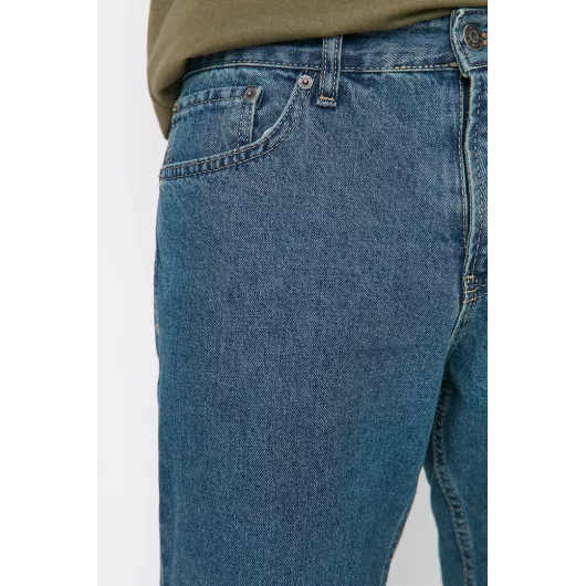 Jeans TRENDYOL MAN, Reňk: Goýy gök, Ölçeg: 30, 5 image