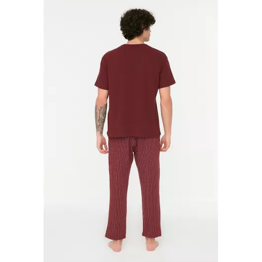 Пижамный комплект TRENDYOL MAN, Цвет: Бордовый, Размер: S, изображение 8