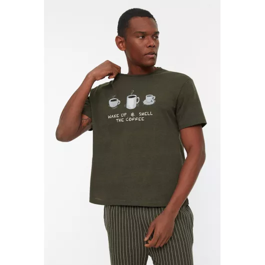 Пижамный комплект TRENDYOL MAN, Цвет: Хаки, Размер: XL, изображение 2