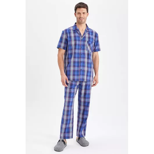Пижамный комплект DeFacto, Цвет: Темно-синий, Размер: M