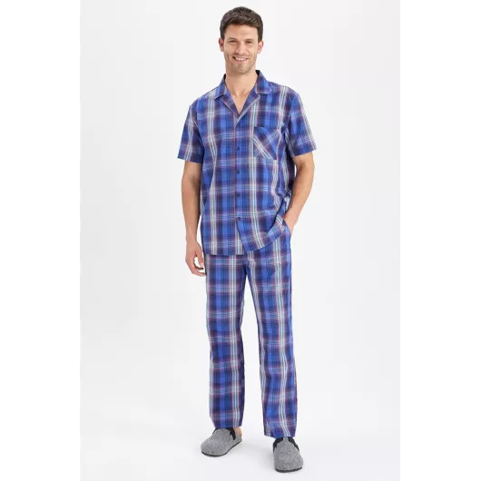 Пижамный комплект DeFacto, Цвет: Темно-синий, Размер: 2XL, изображение 2