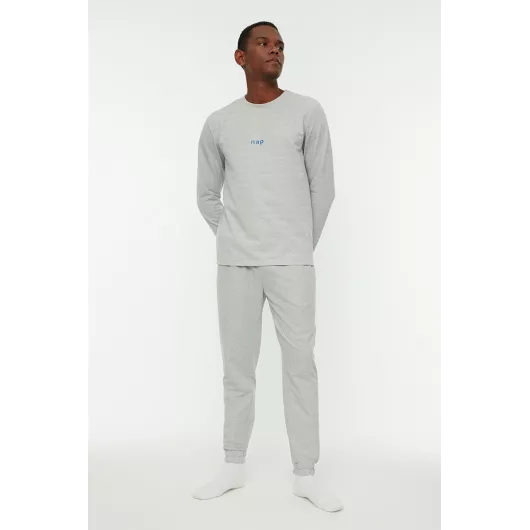 Пижамный комплект TRENDYOL MAN, Цвет: Серый, Размер: M, изображение 2