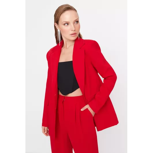 Пиджак TRENDYOLMILLA, Цвет: Красный, Размер: 38