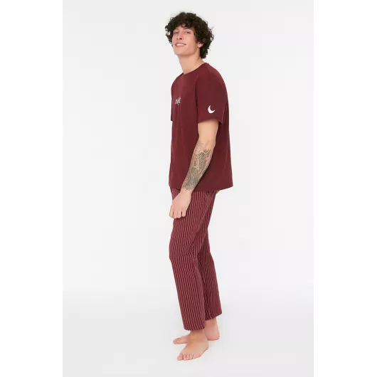 Пижамный комплект TRENDYOL MAN, Цвет: Бордовый, Размер: S, изображение 7
