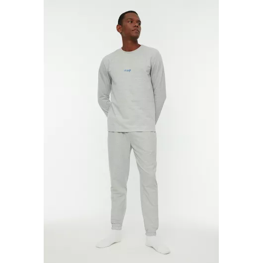 Пижамный комплект TRENDYOL MAN, Цвет: Серый, Размер: S, изображение 2
