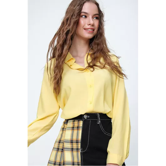 Рубашка Trend Alaçatı Stili, Цвет: Желтый, Размер: 38, изображение 5