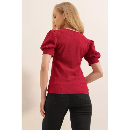 Блузка Bigdart, Цвет: Красный, Размер: L, изображение 3