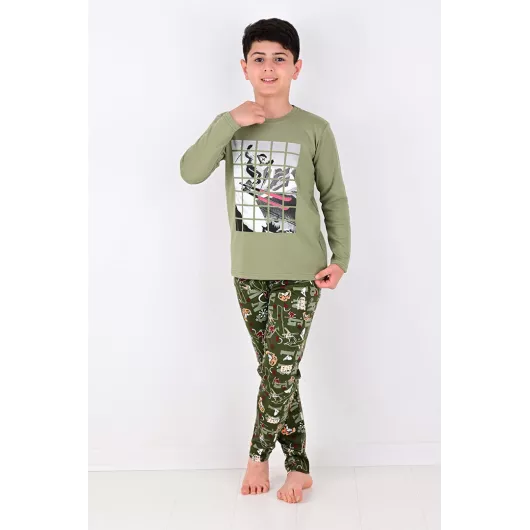 Пижамный комплект vitmo, Цвет: Зеленый, Размер: 4 года, изображение 3