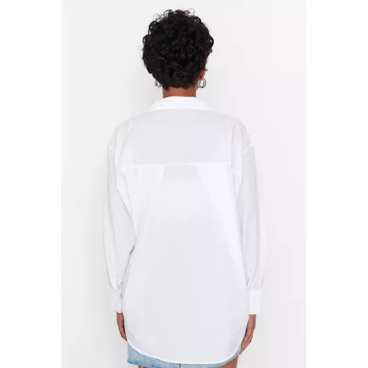 Рубашка TRENDYOLMILLA, Цвет: Белый, Размер: 36, изображение 5