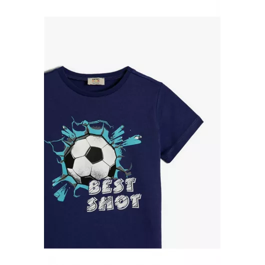 Футболка Koton, Цвет: Темно-синий, Размер: 3-4 года, изображение 3