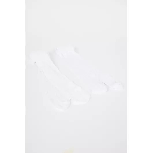 Колготки DeFacto, Цвет: Белый, Размер: 5-6 лет, изображение 4