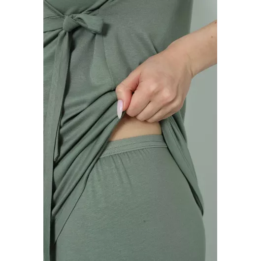 Пижамный комплект для беременных Miss Dünya Lissa, Цвет: Зеленый, Размер: L, изображение 5